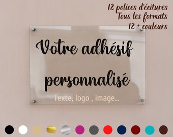 Autocollant personnalisable, adhésif personnalisé - mariage, gourdes, anniversaires - lettrage Vinyle, logo, texte, image