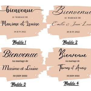 Autocollant mariage pour panneau de bienvenue adhésif personnalisable stickers bienvenue Lettrage adhésif image 2