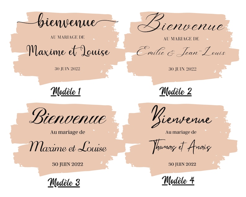 Autocollant mariage pour panneau de bienvenue adhésif personnalisable stickers bienvenue Lettrage adhésif image 2