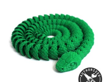 3D Printed Articulated Snake | Flexible Fidget Toy | Realistic Moving Body | Unique Gift for Reptile Lovers