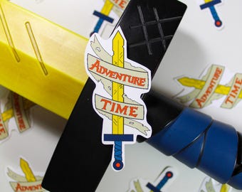 Finn's Golden Sword of Battle Sticker from Adventure Time