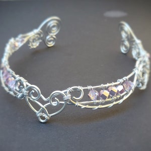 Silver pale pink accent elven bridal fairy wedding Renaissance princess crown circlet tiara