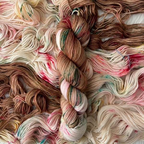 Gingerbread Village - Hand Dyed Yarn | Fingering, Sport, DK, Worsted, Boucle, Bulky, Mohair Weight