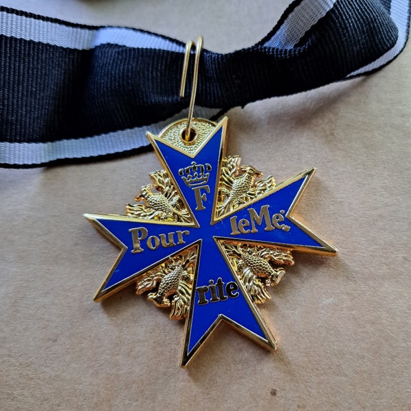 Duitse WW1 Awards Imperial Blue Max Medal Order Cross Pour de Merite Replica