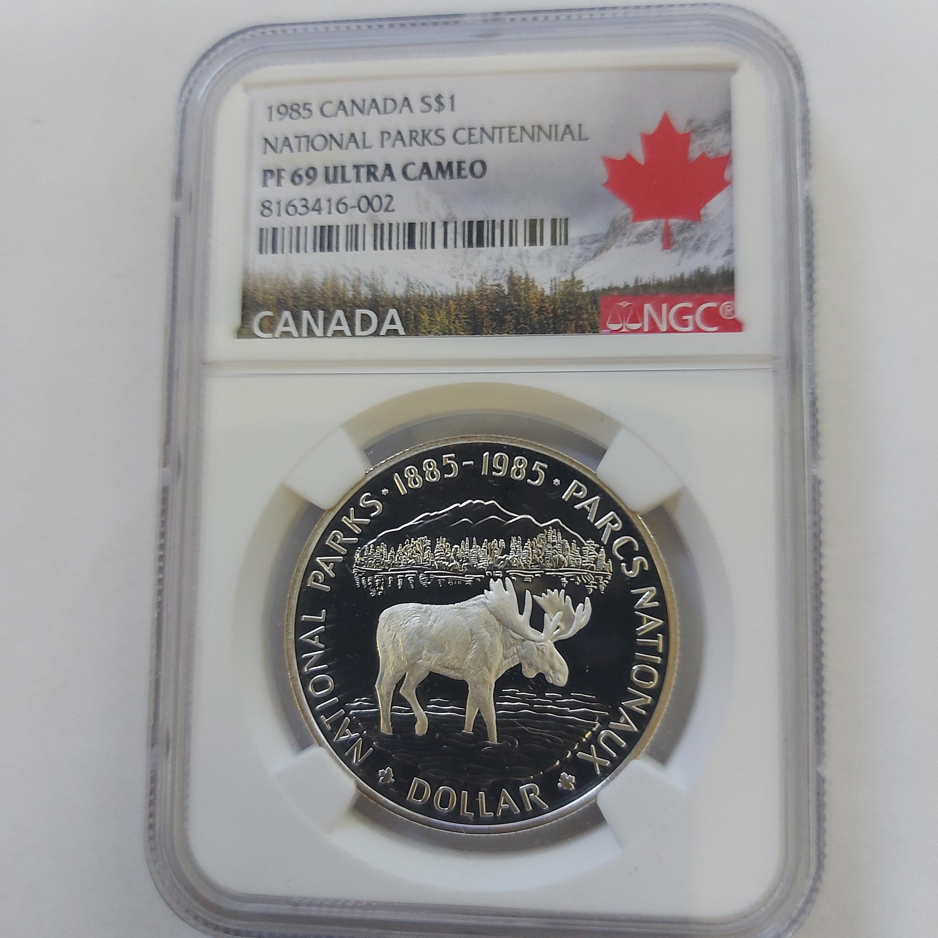 Canada Silver Coins 1 dollar 1985  ngc pf69 National Parks Centennial.