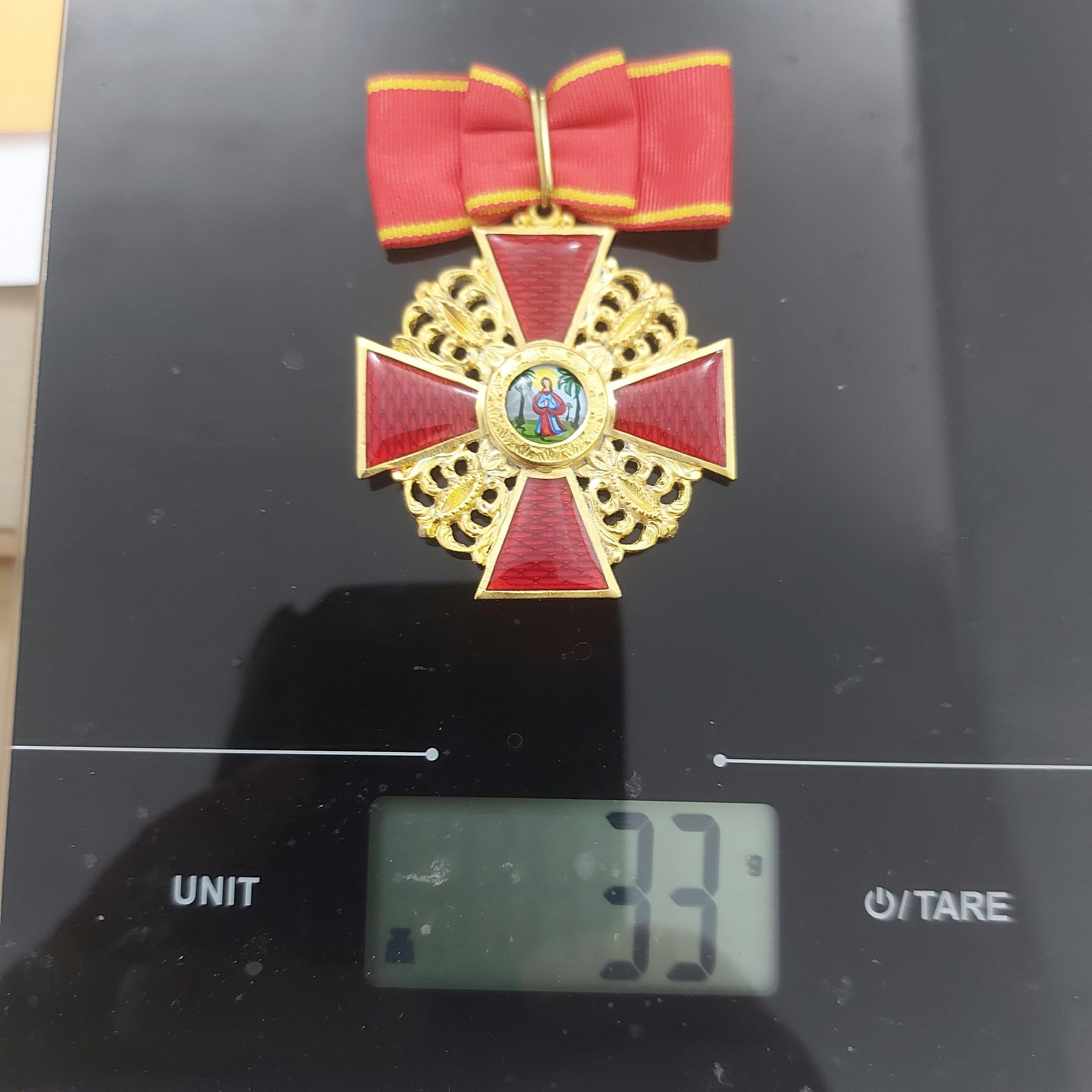 聖アンナ勲章クロス 1 cl ロシア帝国レプリカギフト レッドボックス