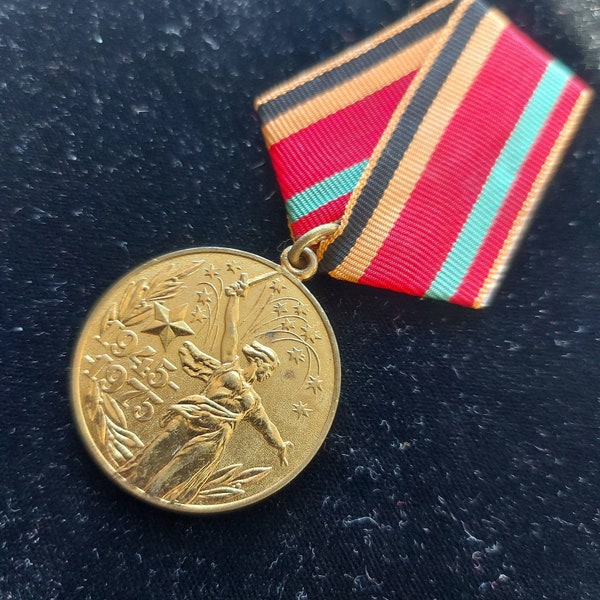 Vintage Udssr Soviet Russia Awards Order Badge ww2 Jubilee Medal 30 Years of Victory in The Great Patriotic War 1941-1945 original #68