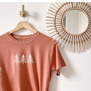 Cute Little Pine Trees Minimalist | Comfort Colors Handmade Cotton T-shirt | Oversized | Unisex
