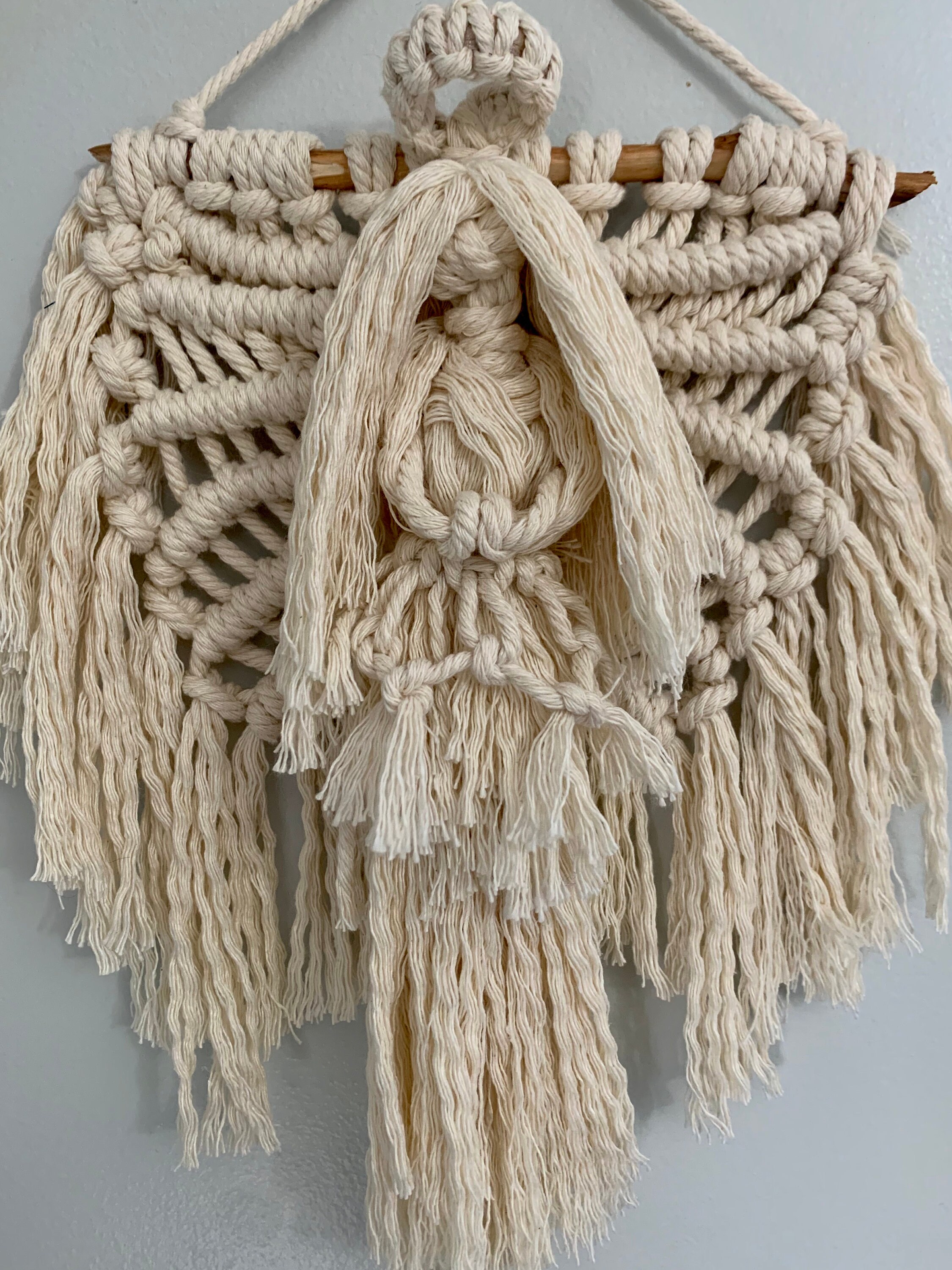 Small Angel Macrame Wall Hanging Etsy