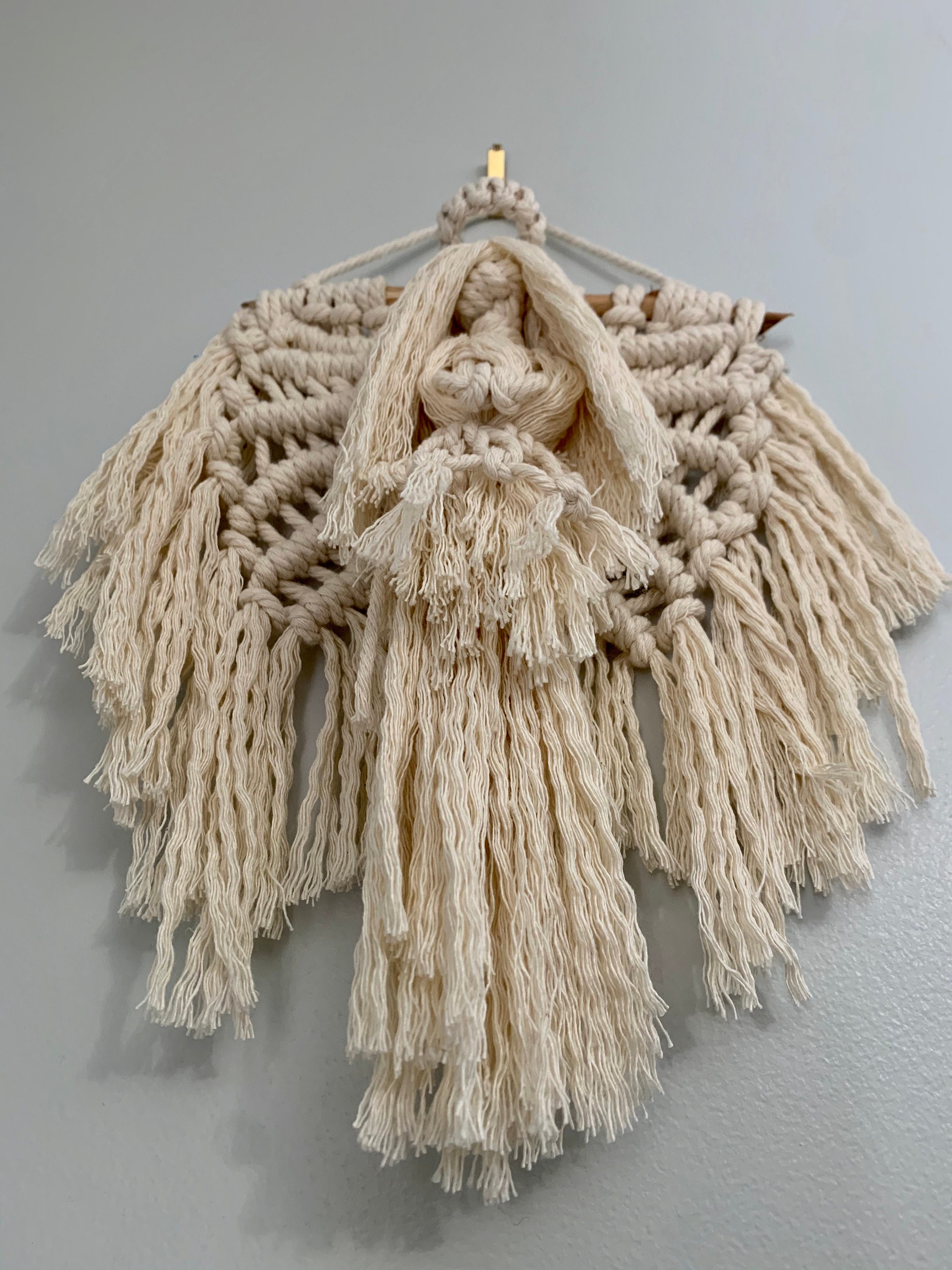 Small Angel Macrame Wall Hanging Etsy