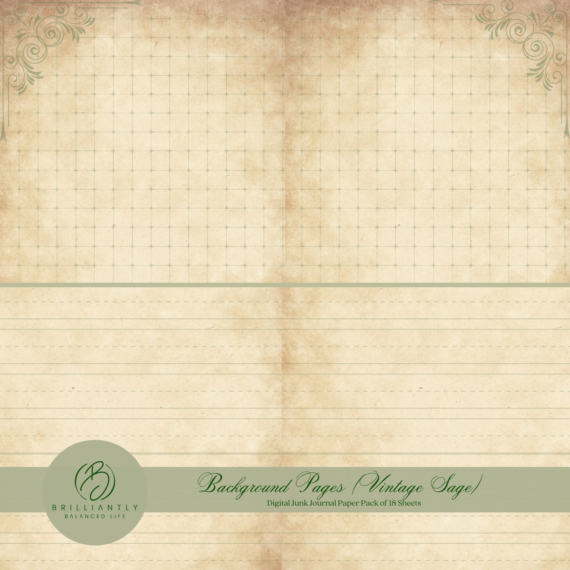 Junk Journal Kit | Digital Paper Pack | Junk Journal Supplies ...
