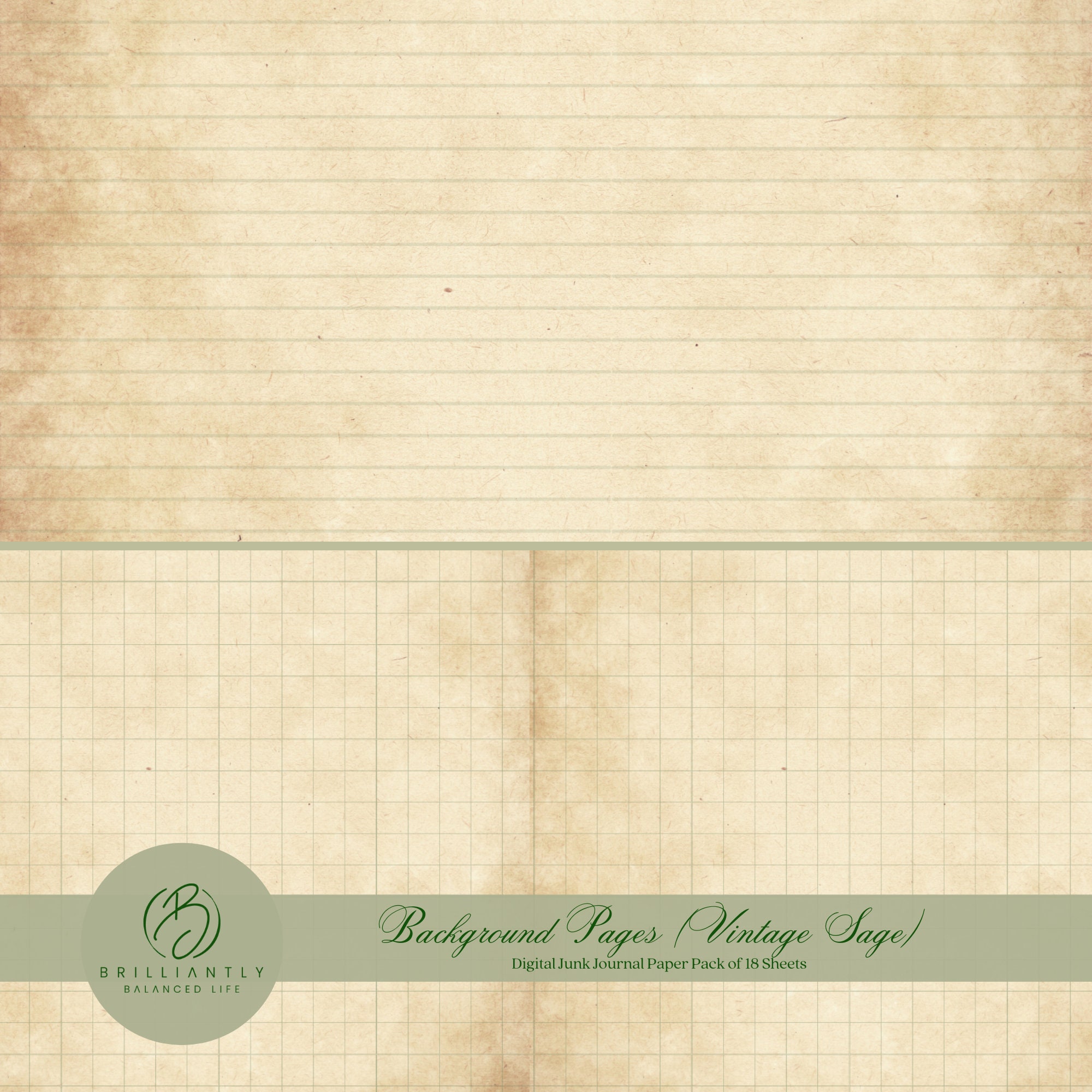 Junk Journal Kit | Digital Paper Pack | Junk Journal Supplies ...