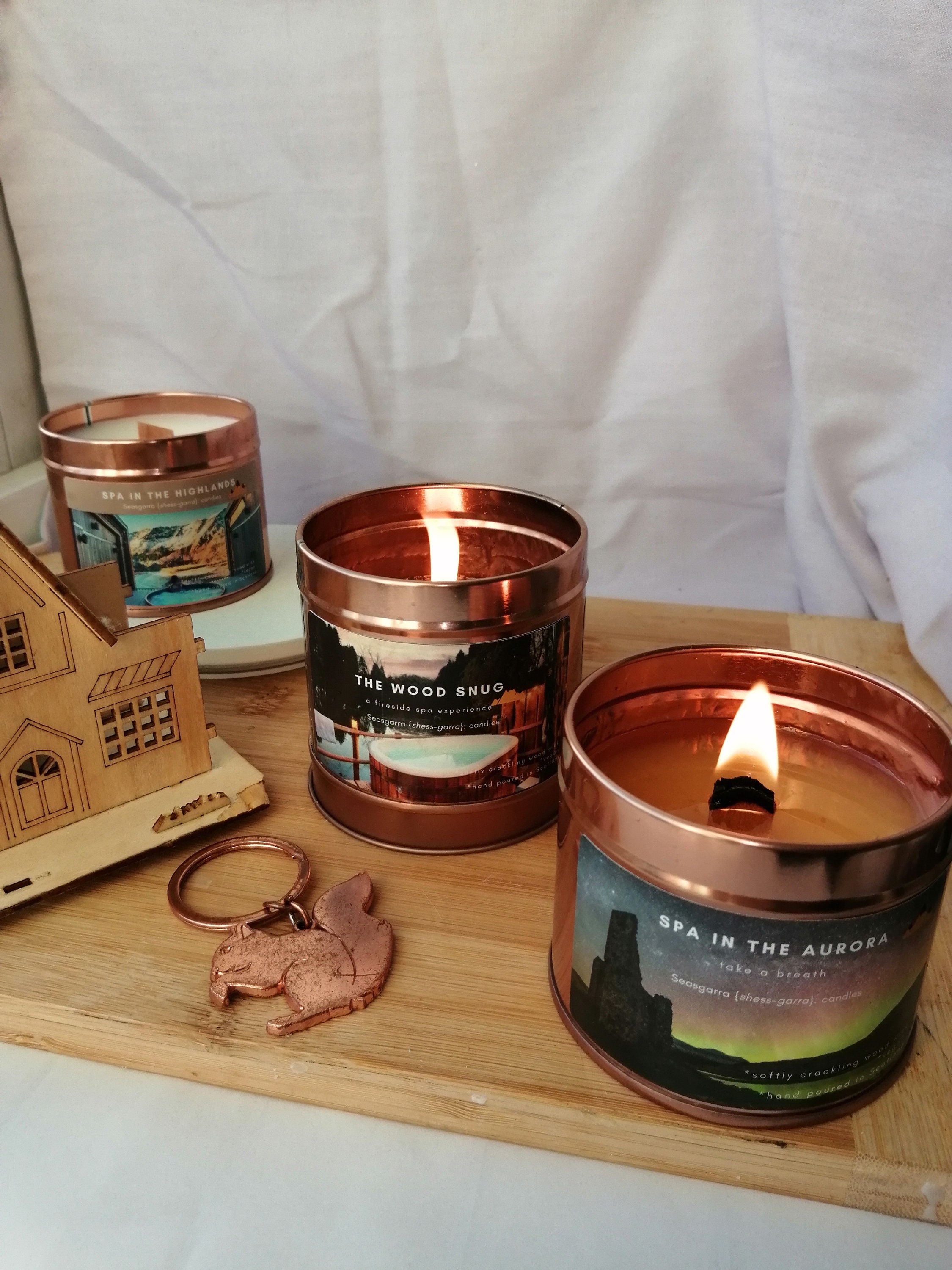 Vegan Wood Wick Crackle Candle / Luxury Coconut Wax Candle Etsy