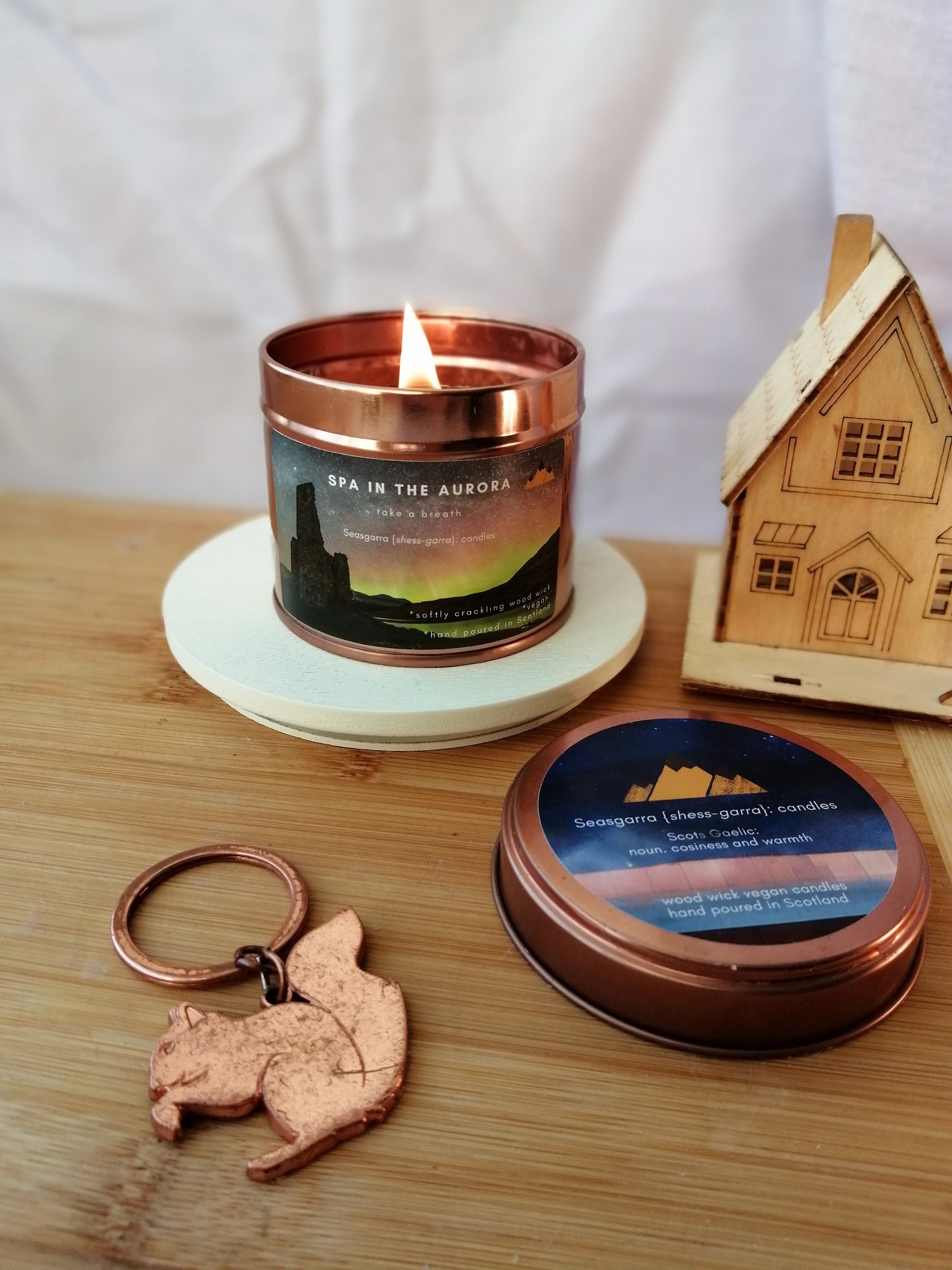 Vegan Wood Wick Crackle Candle / Luxury Coconut Wax Candle Etsy