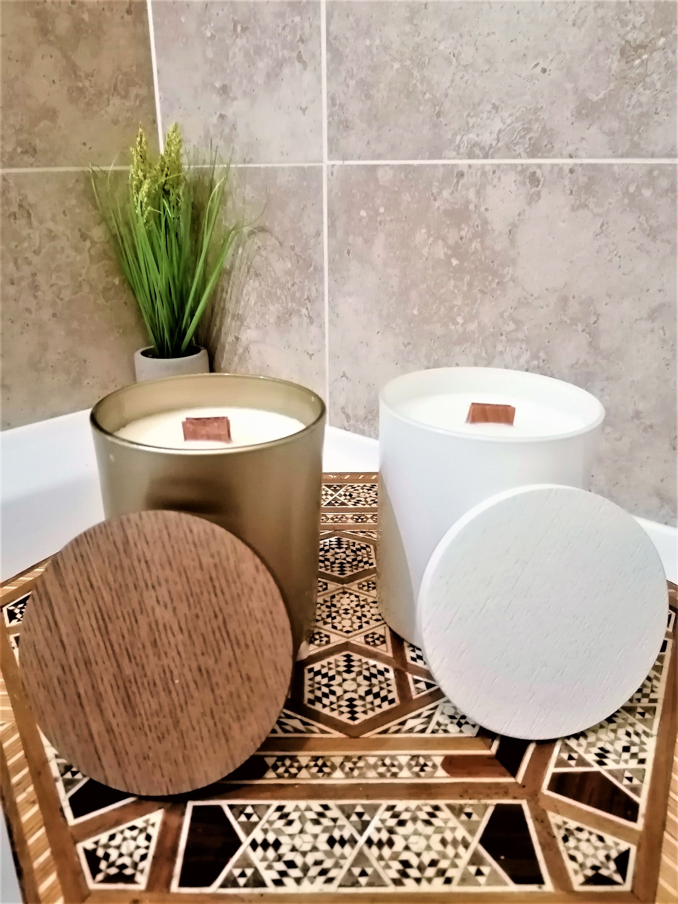 Vegan Wood Wick Crackle Candle Luxury Coconut Wax Candle Etsy UK