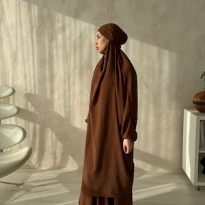 Crepe Jilbab - 2 Teiliges Jilbab - Gebets Set