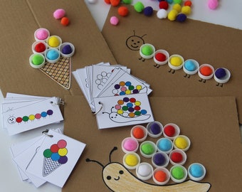 3 in 1: Lumaca, gelato e bruco - Gioco di riconoscimento dei colori