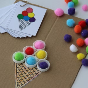 3 in 1: Lumaca, gelato e bruco Gioco di riconoscimento dei colori immagine 3