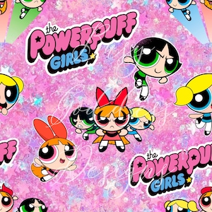 Power puff, archivo sin fisuras, patrón de repetición, descarga digital PNG