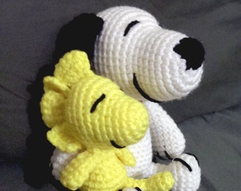 Handmade Crochet Snoopy Woodstock Amigurumi Plush doll