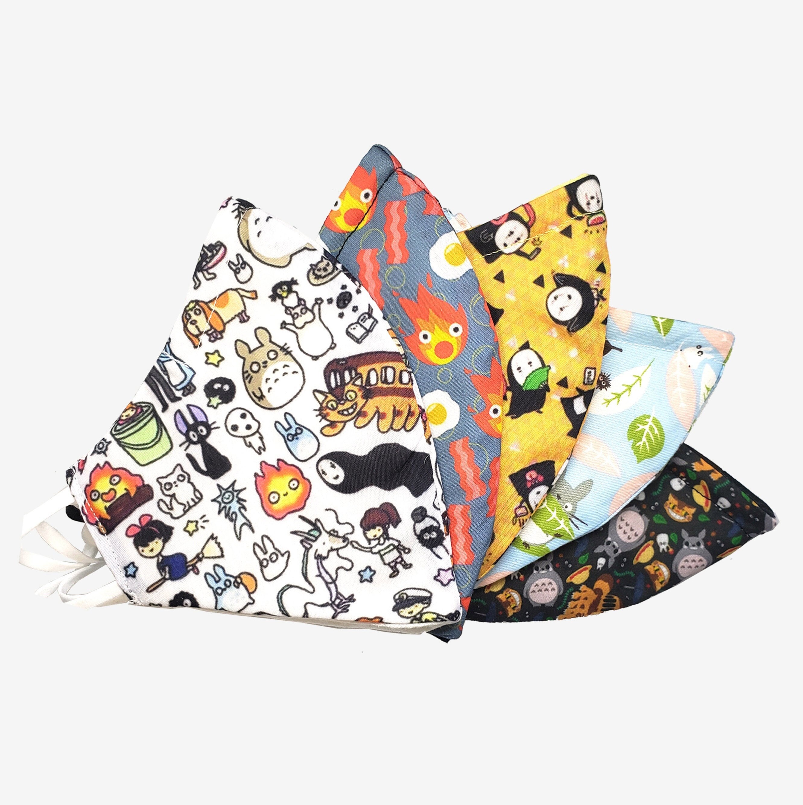 Kawaii Anime Cartoon Ser.4 Face Mask 2-3 Layers w/Nose Wire, Adjustab…