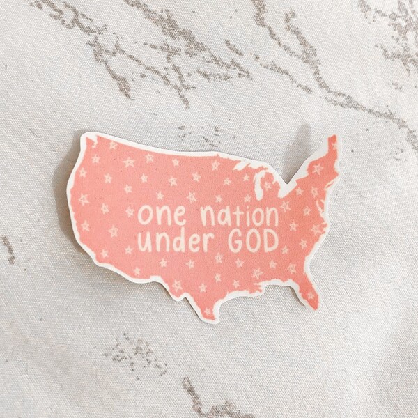 One Nation Under God Sticker  Patriotic Sticker  Christian Conservative Sticker  Save America