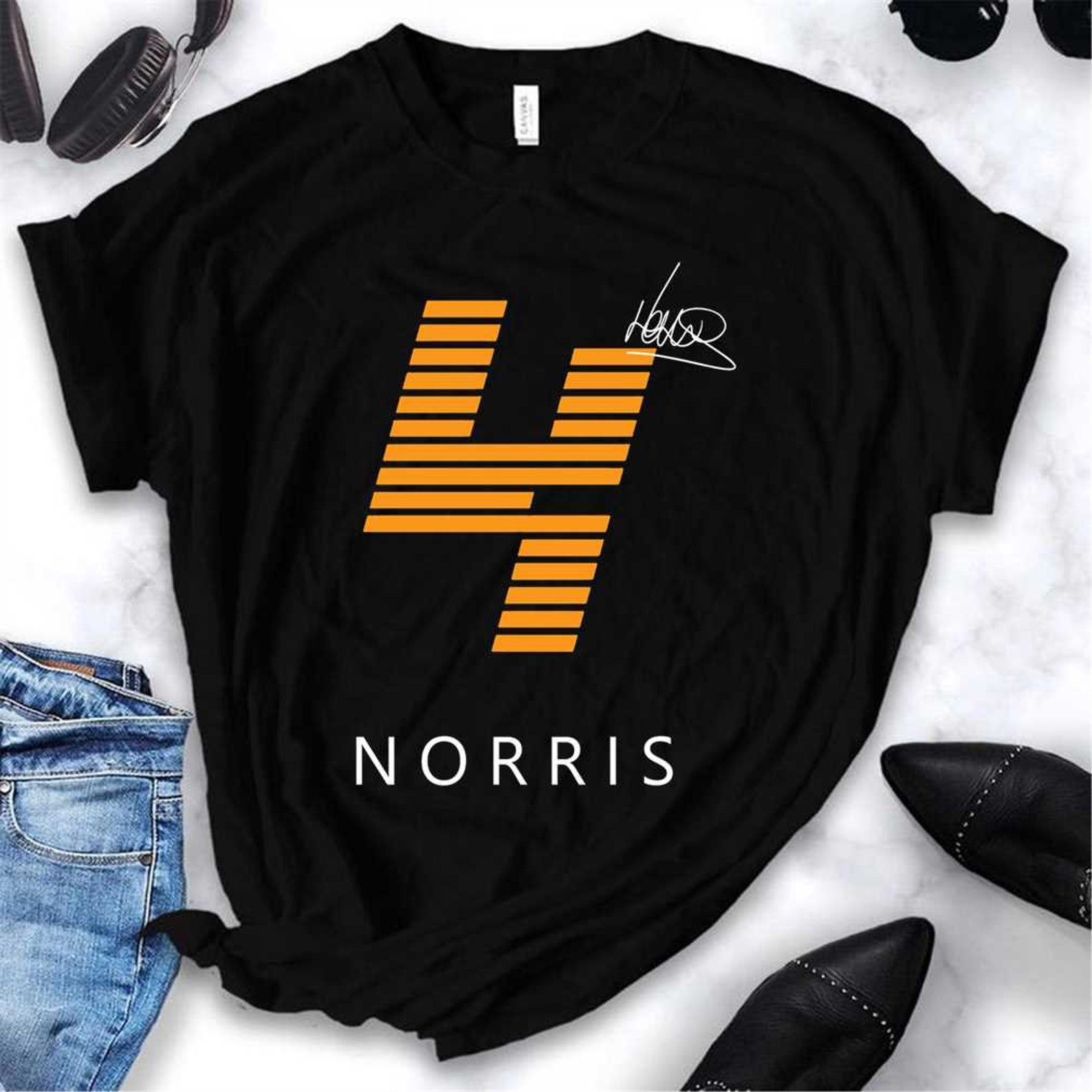 F1 Lando Norris Shirt Design Black Classic TShirt Etsy