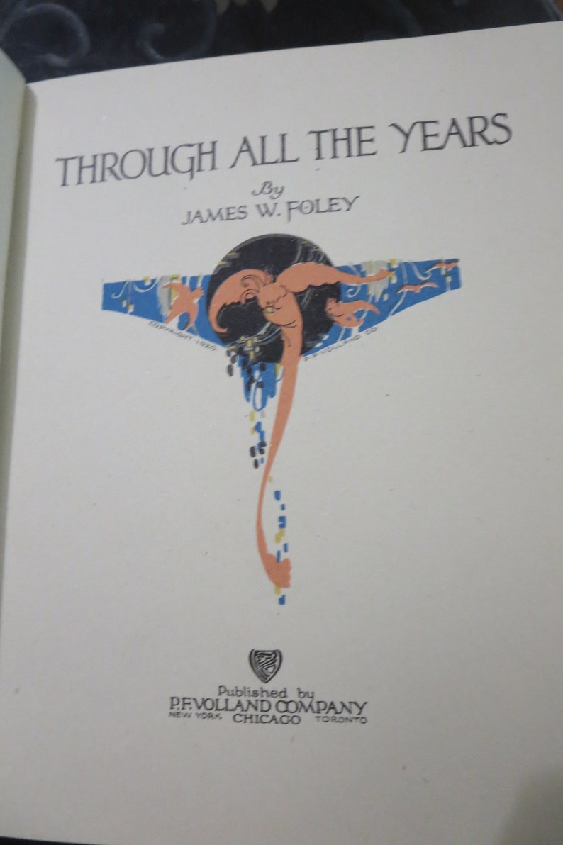 1925 Through All the Years James W Foley Boxed Illustrated Poetry Uncut ...
