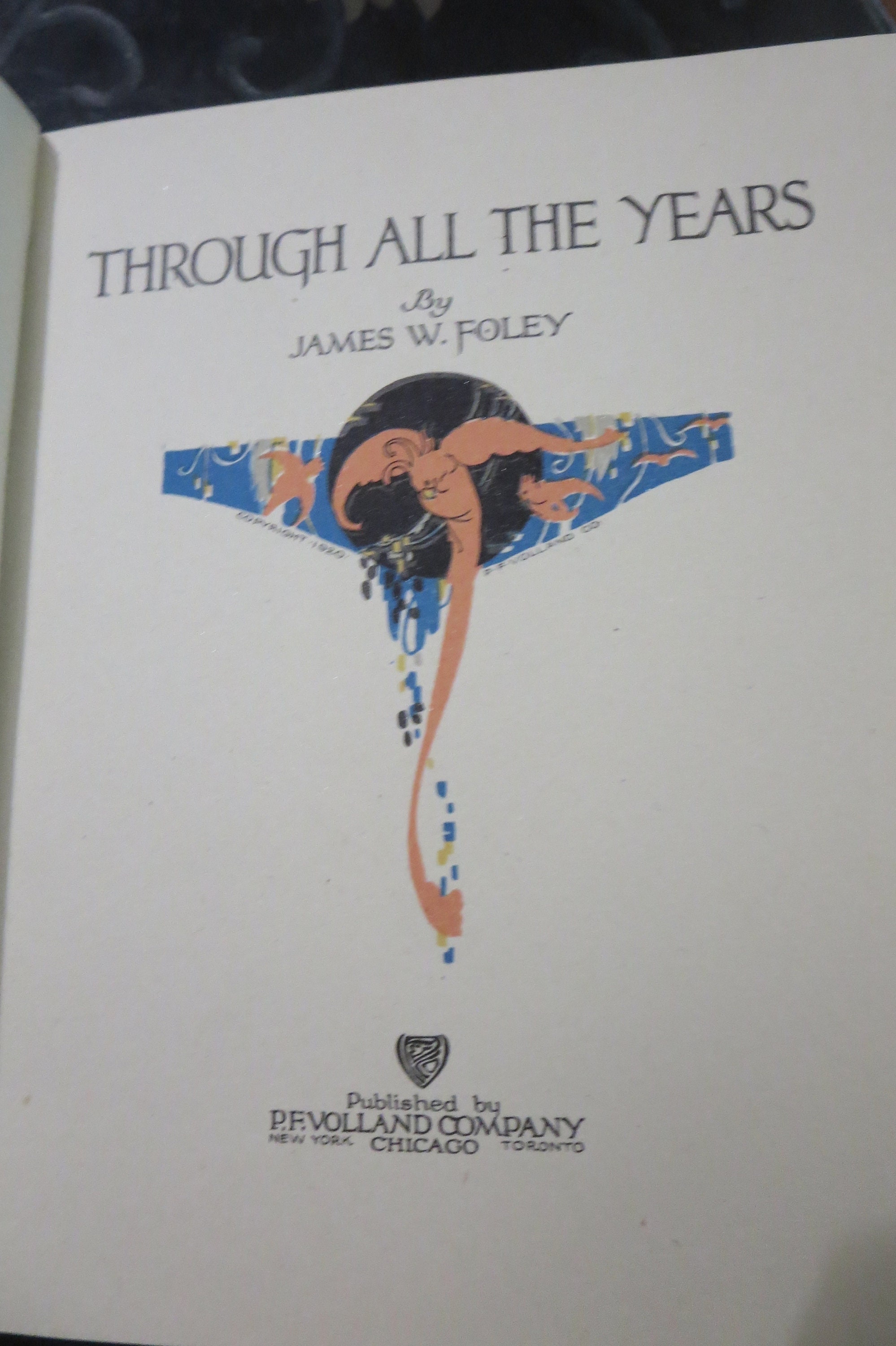 1925 Through All the Years James W Foley Boxed Illustrated Poetry Uncut ...