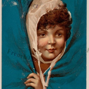 cor doméstica do cromolitografia do cartão comercial da máquina de costura do Victorian dos anos 1880 grande