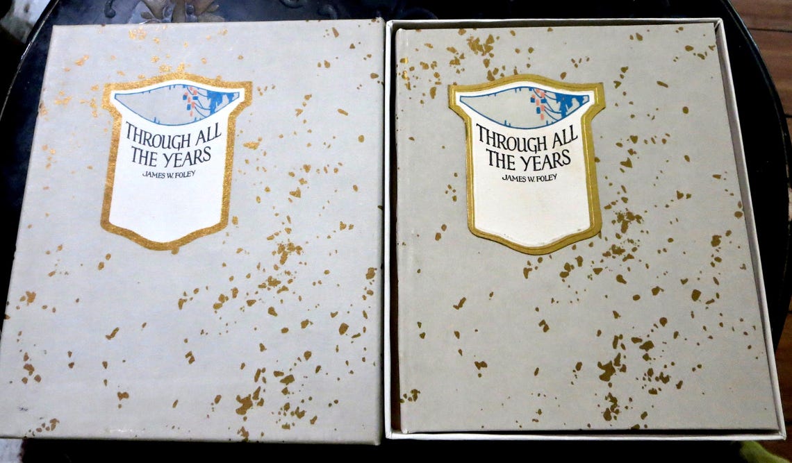 1925 Through All the Years James W Foley Boxed Illustrated Poetry Uncut ...