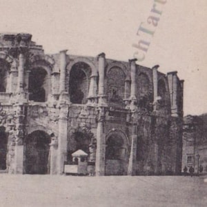 Carte postale sépia française des années 1910 Arena (Colisée) à Nîmes