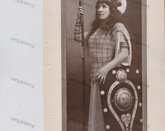 Large Sepia Photo Johanna Gadski Prussian Opera Singer b.1870-d.1932 The Burr McIntosh Monthly