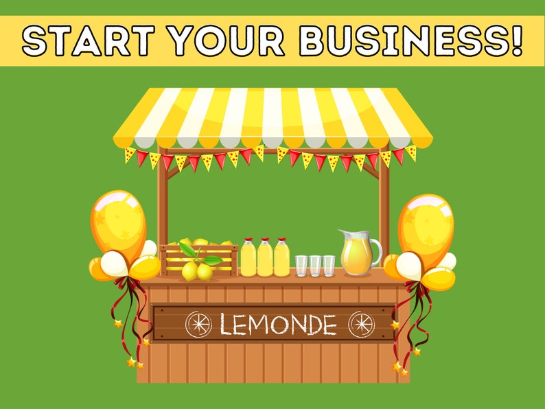 Lemonade Stand Business Plan for Kids Kid Entrepreneur Kid Etsy