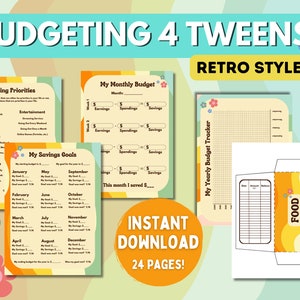 Budgeting for Tweens! Budgeting Resources for Kids and Teens, Money Management, Finance for Kids, Saving Money, Spending Tracker!