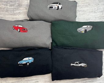 Custom Car Hoodie, Embroidered Car Hoodie, Anniversary gift for boyfriend, gift for husband