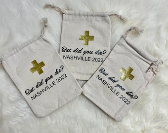 Bachelorette hangover kit bags, hangover kit, bachelorette party favours, hangover survival kits, gift for bridesmaids, Nashville, BAG ONLY