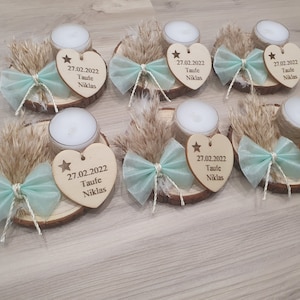 Table decoration for celebrations, baptisms, birthdays, weddings, confirmations, communions, engagements, school enrolments, party bags for guests, date name personalized image 1