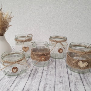 Table decoration glasses, table vases, vases for table decoration, candle holder table, baptism, communion, wedding, confirmation, set of 5, table decoration celebration image 6