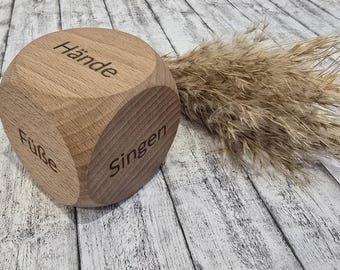 Large, customizable wooden dice, dice for adults, decision dice, game dice with text, gift for indecisive people