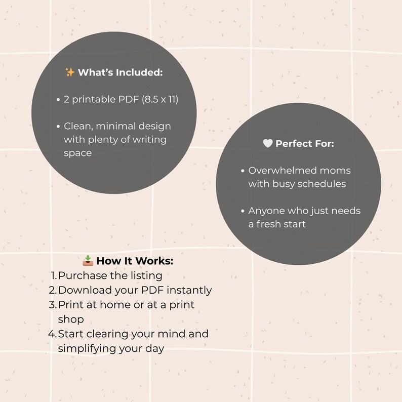 Brain Dump Printable for Overwhelmed Moms | Mental Load Planner (PDF ...