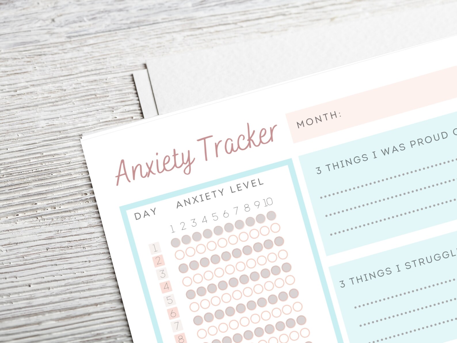 Printable Anxiety Journal Anxiety Attack Therapy Journal - Etsy