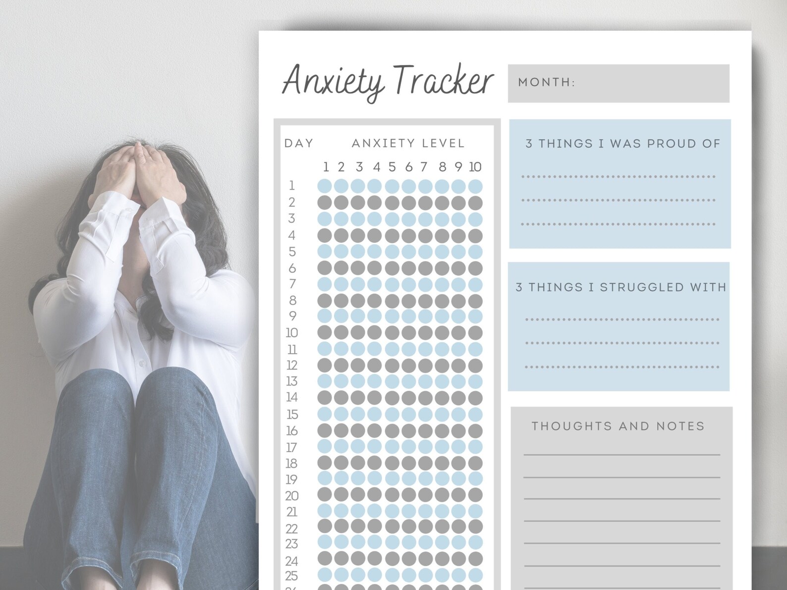 Anxiety Tracker Mental Health Journal Printable Tracker Etsy Anxiety Tracker Mental Health Journal Printable Tracker Etsy