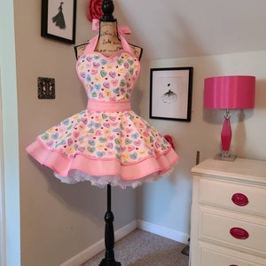 Valentine Conversation Hearts Hostess Apron