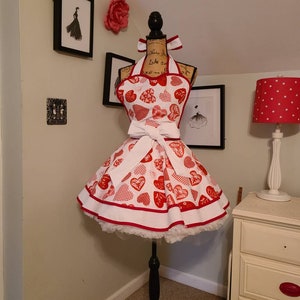 Be Mine Valentine Retro Style Hostess Apron