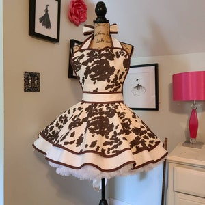 Cow Print Retro Style Hostess Apron