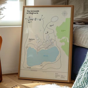 Wizarding School Map - Set of 2 Fantasy Wizarding School Map Prints – Magical Movie -Inspired Wall Art – Instant Digital Download