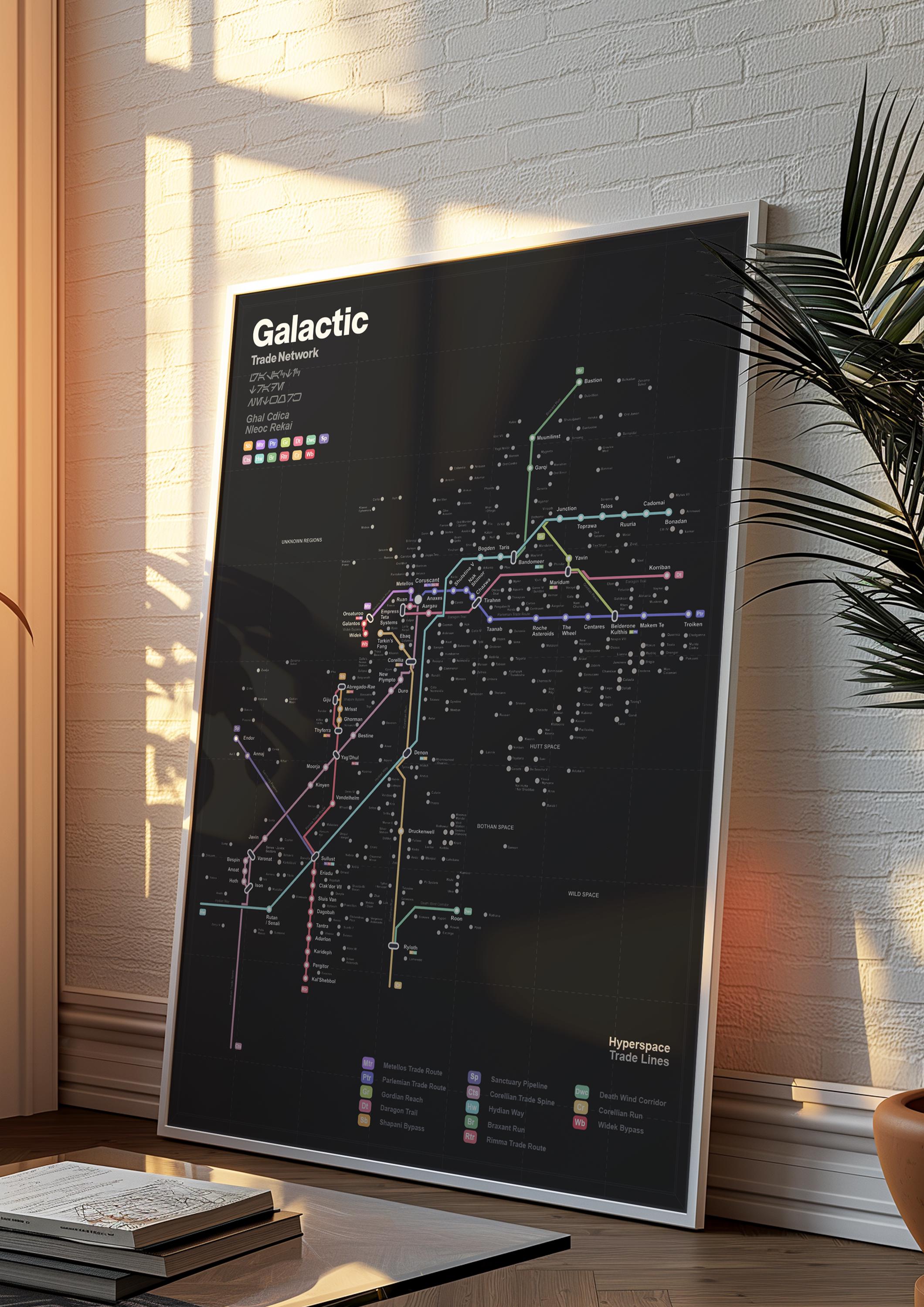 Galactic Transit Map Art Print: Unique Metro Design (digital Download ...