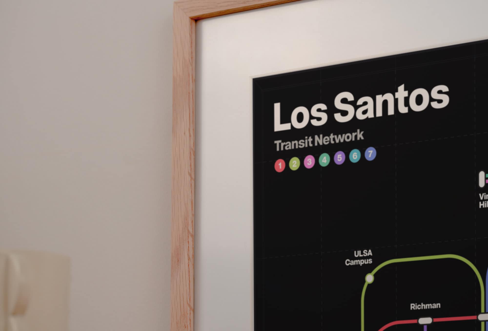 Los Santos Transit Map Fantasy Map Unique Metro (Download Now) 