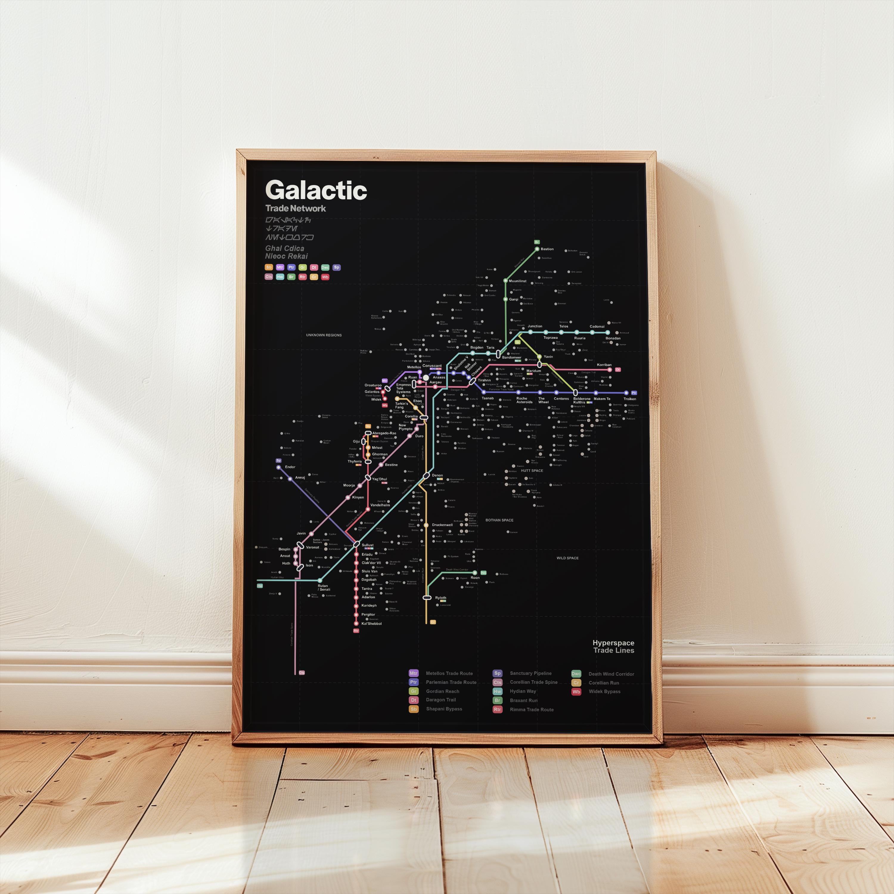 Galactic Transit Map Art Print: Unique Metro Design (digital Download ...